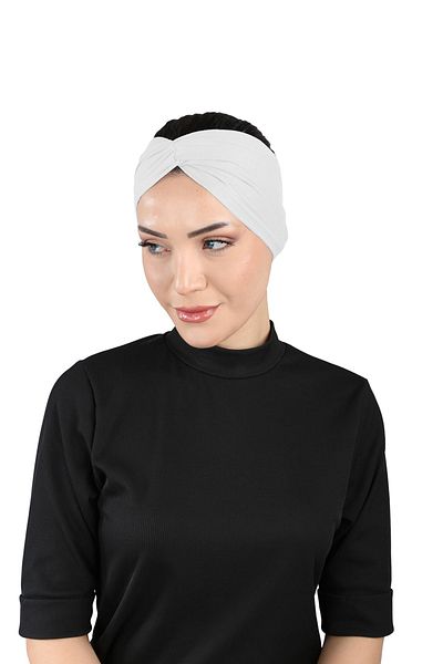 Ecardin Comfortable Cross Bandana - St 055 White Bonnet