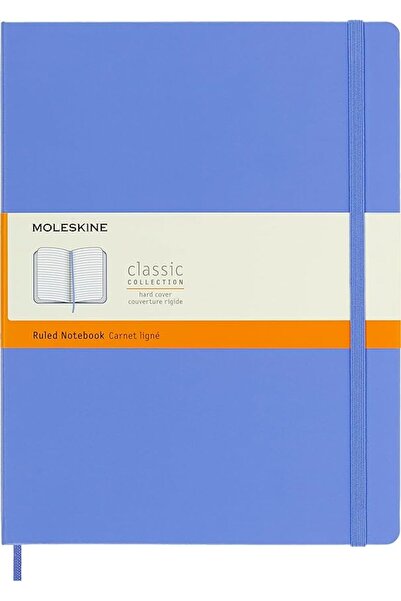 Turnaround دفتر ملاحظات Moleskine كبير جدًا ومُسطّر بغلاف مقوى باللون الأزرق الكوبي