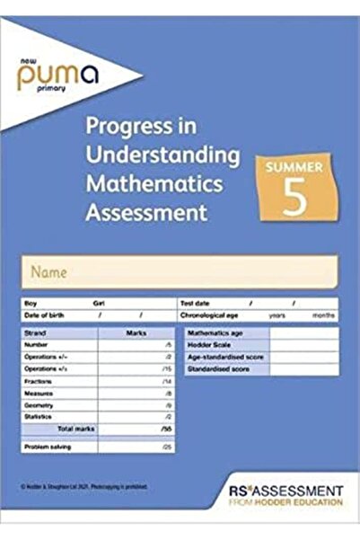 Hachette اختبار Puma الجديد 5 الصيفي Pk10 تقييم التقدم في فهم الرياضيات