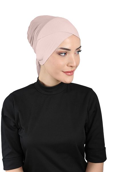 Ecardin Smoke Rose Sports Laced Cross Bonnet - St 048
