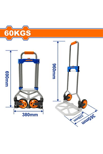 WADFOW Katlanabilir El Arabası WWB9A06 - 60kg Yük Kapasitesi NMS HIRDAVAT