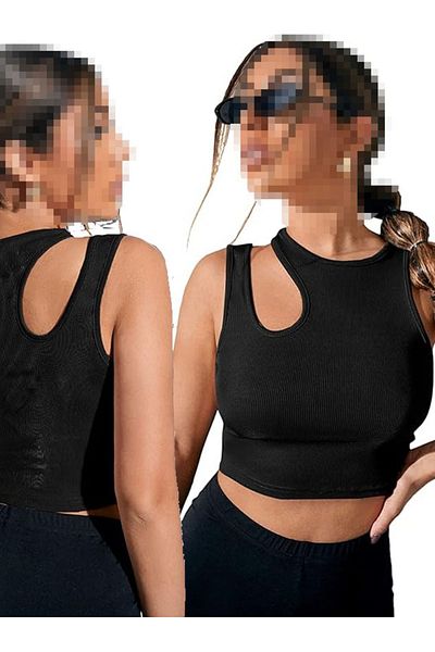 AŞAR MODA TEKSTİL Γυναικεία Crop Top Μπλούζα Camisole