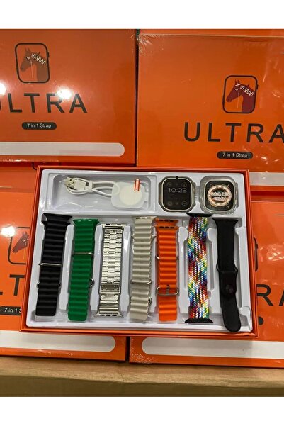 EMİN ENSAR HOME Watch Ultra 8 - Ultra 7 in 1 (7 Kordonlu Akıllı Saat) 49mm