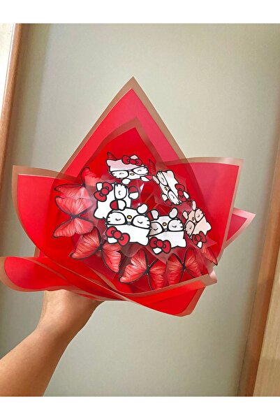 Online çarşınız Led Işıklı Hello Kitty Kelebek Buketi