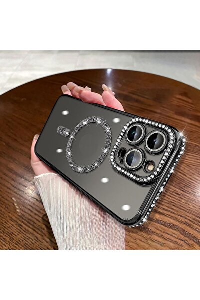 m.tk moveteck İphone 16 Pro Kılıf Tam Kamera Korumalı Parlak Şeffaf Magsafe K...