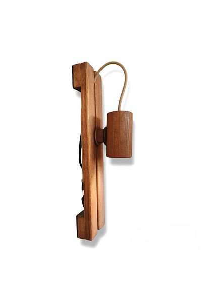hü ma tasarım ve aksesuar Rustic Natural Wood Swivel Led Living Room Wall Sconce - Log Chandelier 220V Bulb Included