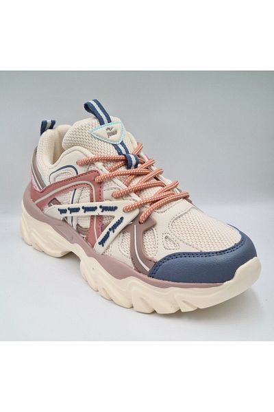 Jump 30852 Model Beige Women's Sneakers - Thick Sole Sneakers