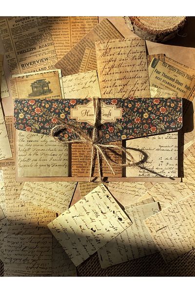 Hume Craft كتيب ملصقات مغلف مكون من 3 أقسام / سجل القصاصات / Bullet JOURnal / جدول الأعمال / دفتر الملاحظات