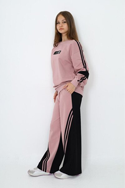 Joui Co Κοριτσίστικο 100% βαμβακερό Oversize Σετ αθλητικής φόρμας με 2 κλωστές