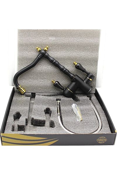 Class Armatür Kitchen Purifier Black Sink Faucet