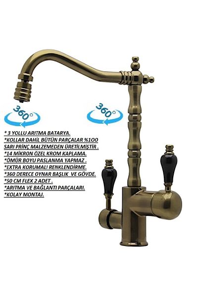 Class Armatür Purified Rustic Tumbled Sink Faucet