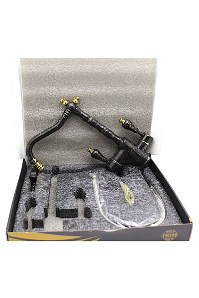 Class Armatür Purified Rustic Black Marble Patterned Sink Faucet