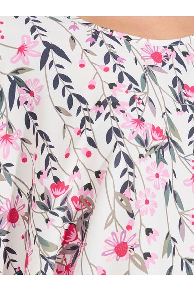 Take Two By Styli Floral Print Kimono Sleeves Kaftan