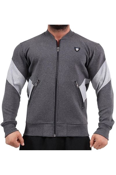 Big Sam Winter Anthracite Tracksuit Top - Zippered Jacket Stilya 3609