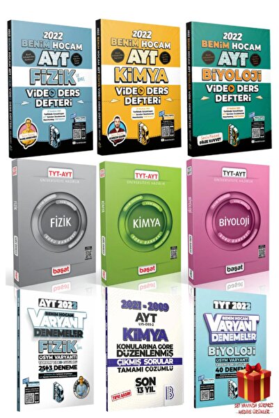 Başat Yayınları Benim Hocam AYT Fizik+Kimya+Biyoloji Video Ders Defteri Seti+...