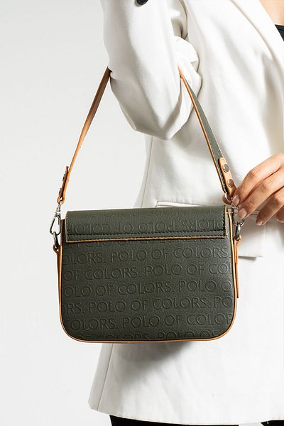 ImPolo Geantă de umăr și crossbody pentru femei cu imprimeu Pamela Hakiyeşilitabagofraj - Dimensiune 18x21