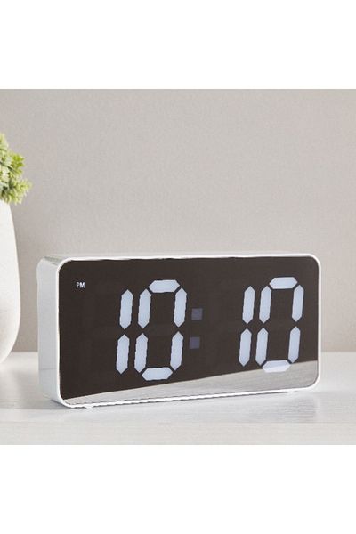 Home Box Espiri Mirror Front LED Alarm Clock 19.4x4.2x9.8 cm