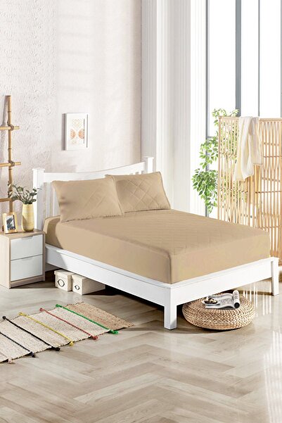 LİNDOA Pamuklu Kapitoneli Çift Kişilik Sıvı Geçirmez Alez Yatak Koruyucu Tek ...