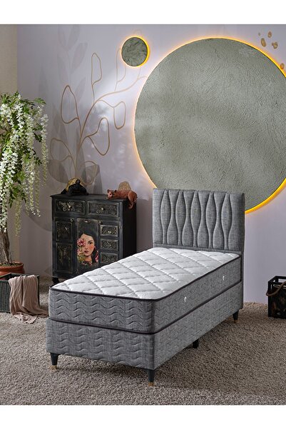 beehanem Almula Tek Kişilik 3Lü Set Yatak+Baza+Başlık