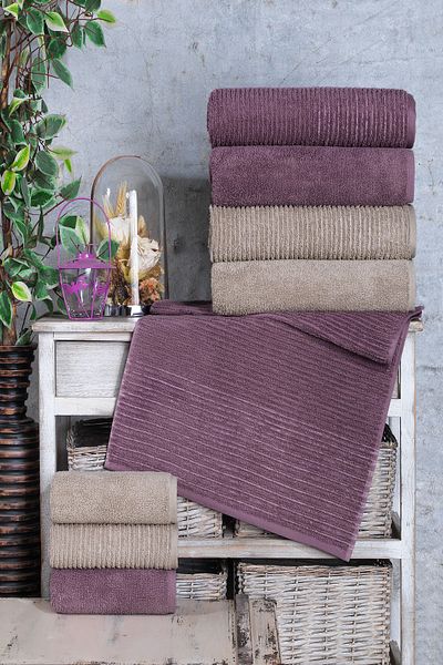 Altınbaşak Lisa Plum-Brown Color 100% Cotton Bath Towel