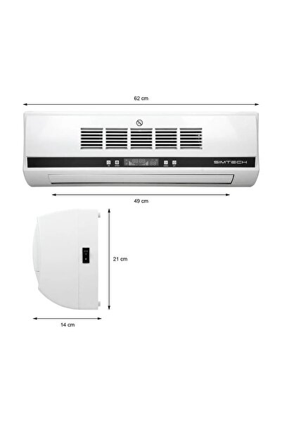 Simtech Km-1717 Hcl Led Isıklı Seramık Istıcı Ve Vantilatör