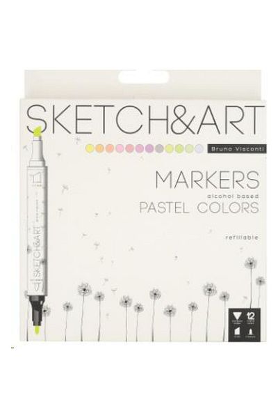 Bruno Visconti Twin Marker Sketch & Art 12 Color Pastel 22-0076