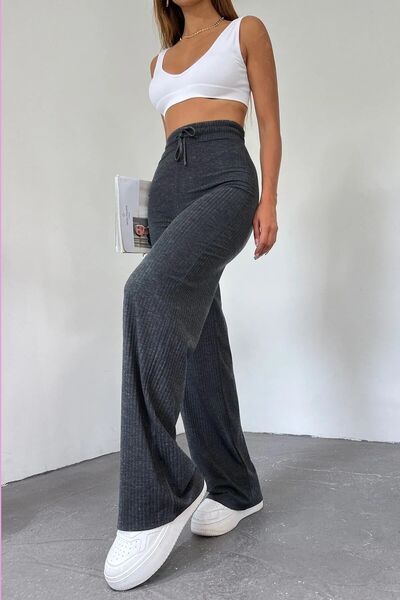 Hera Moda Corduroy Wide Leg - Női antracit Palazzo Camisole tréningruha