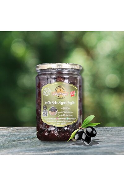 hataydangelir Siyah Zeytin (AZ TUZLU) 660cc Cam Kavanoz
