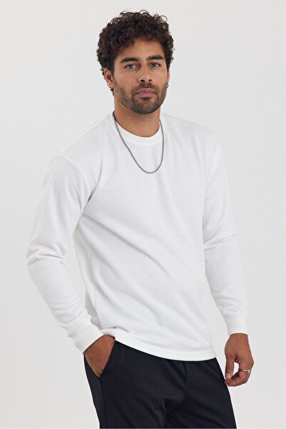 İLKCET MODA Ανδρικό μακρυμάνικο φούτερ με κανονική εφαρμογή