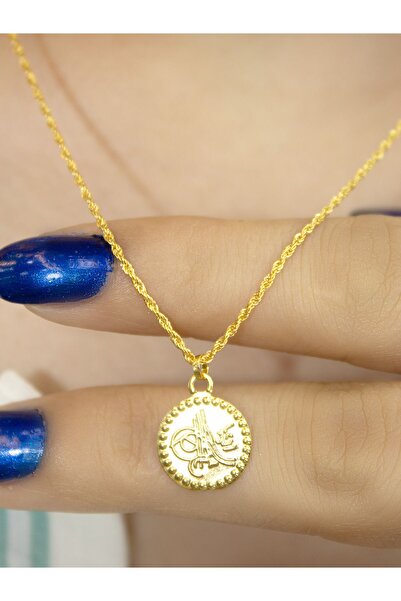 ZEYNEPLİ GOLD 14 Ayar Altın Orta Boy Tuğra Kolye