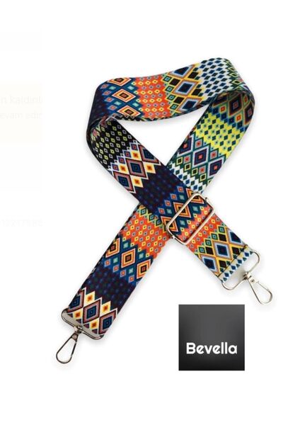 Bevella Ρυθμιζόμενη λαβή τσάντας από πολυεστέρα - Λουράκι τηλεφώνου (120 CM) / Μοτίβο διαμάντι