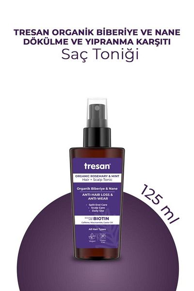 Tresan Organic Rosemary & Mint Anti-Shedding and Tearing Hair Tonic 125 ml