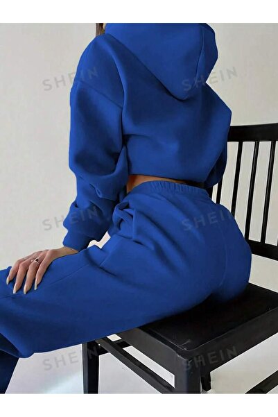 Machetta Жіночий кроп-светр з капюшоном та спортивний костюм - 3 нитки