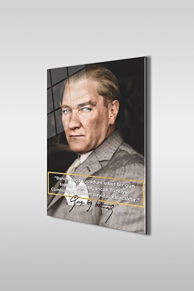 GLASZEN Ataturk specijalni dizajn 1 vertikalna staklena slika