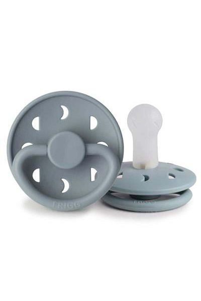 Frigg Sunflower Patterned Silicone Pacifier - Stone Blue, 6-18 Months