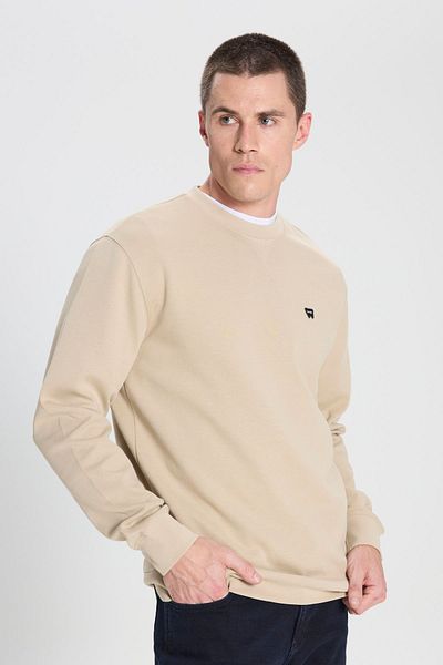 WRANGLER Φούτερ με κανονική εφαρμογή Kesim Bisiklet Yaka Bej
