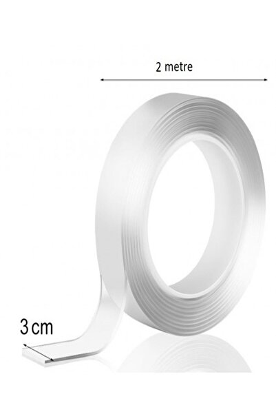 Özasya AVM 2m*3cm Çift Taraflı Şeffaf Bant 2 Metre