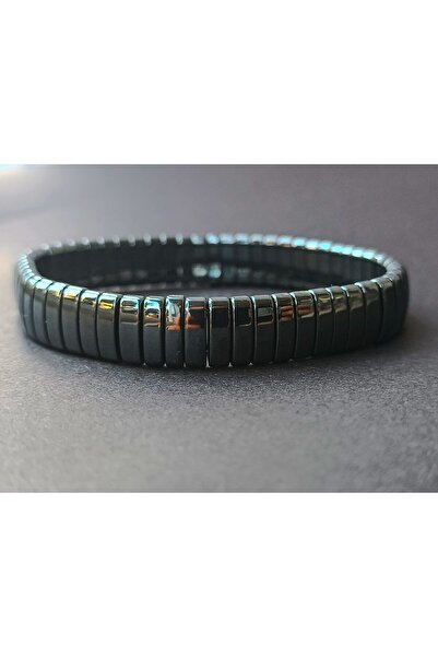 MrsBlack سوار من حجر الهيماتيت الطبيعي