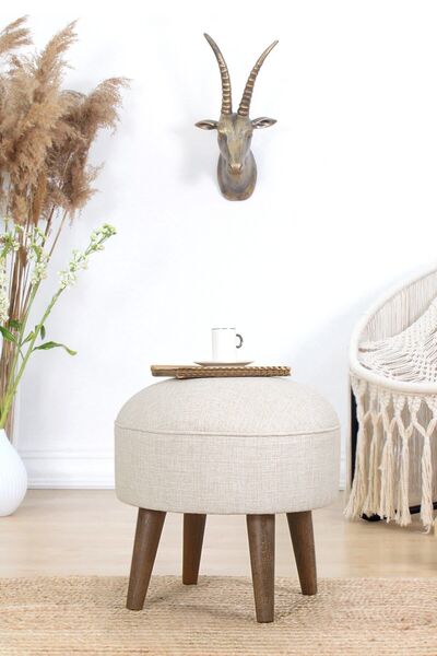 Lorencehome Deff Puf - Krem