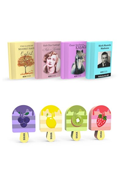 Bidigago مجموعة من 8 ممحاة آيس كريم وممحاة كتب