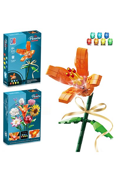 Gokidy Renkli Işıklı Blok Çiçek - Zambak