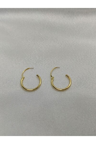 DCGÜMÜŞ 925 Ayar Gümüş Mini Gold Halka Küpe