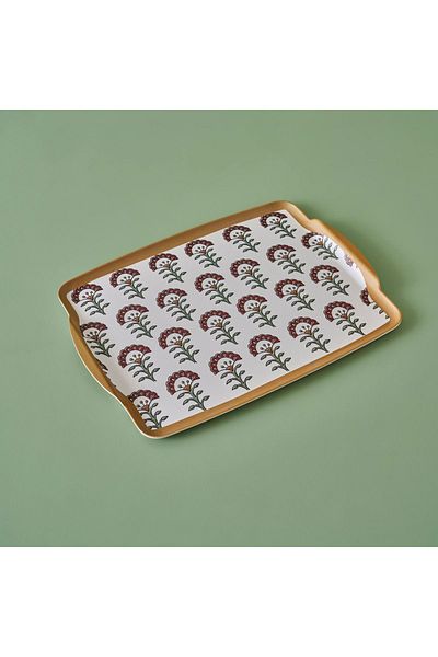 Bella Maison Mustard Indian Melamine Tray - 42X31 cm