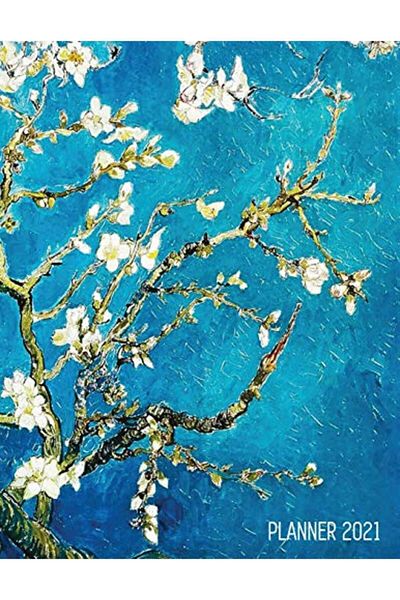 Ingram Vincent Van Gogh Planner 2021 Almond Blossom Painting Artistic Impressionism Year Organizer Janu