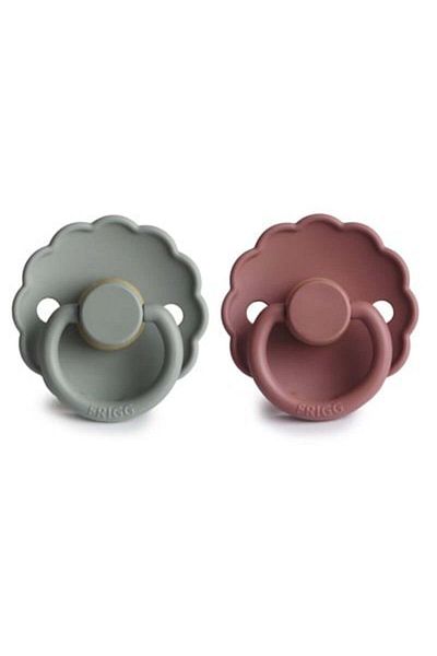 Frigg Daisy Double Rubber Pacifier - Frankrey Grey/Woodchuck 0-6 Months
