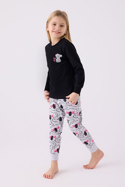 ROLY POLY copil de sex feminin model koala negru costum pijama cu maneca lunga