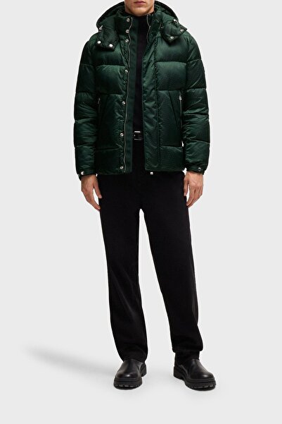 BOSS Logolu Regular Fit Çıkarılabilir Kapüşonlu Şişme Mont Erkek MONT 50525364 385