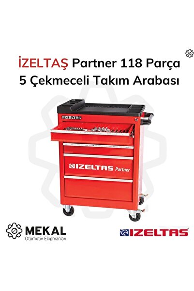 İzeltaş İZELTAŞ Partner 118 Parça 5 Çekmeceli Takım Arabası