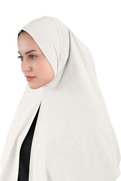 Ecardin Glitter Premium Scarfs Hijab Turban - St 558 Cream