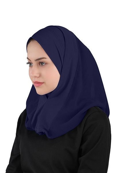 Ecardin Σάλι σιφόν Mary Sandy - St 550 Navy Blue
